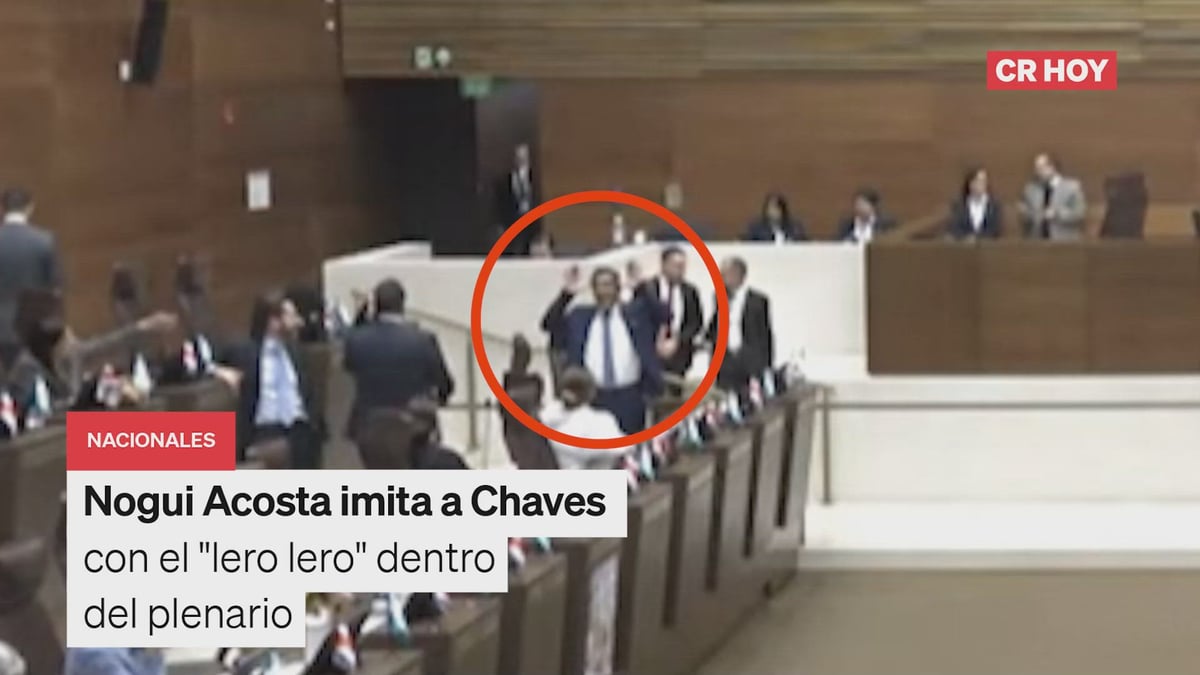 Nogui Acosta imita a Chaves con el lero lero dentro del plenario