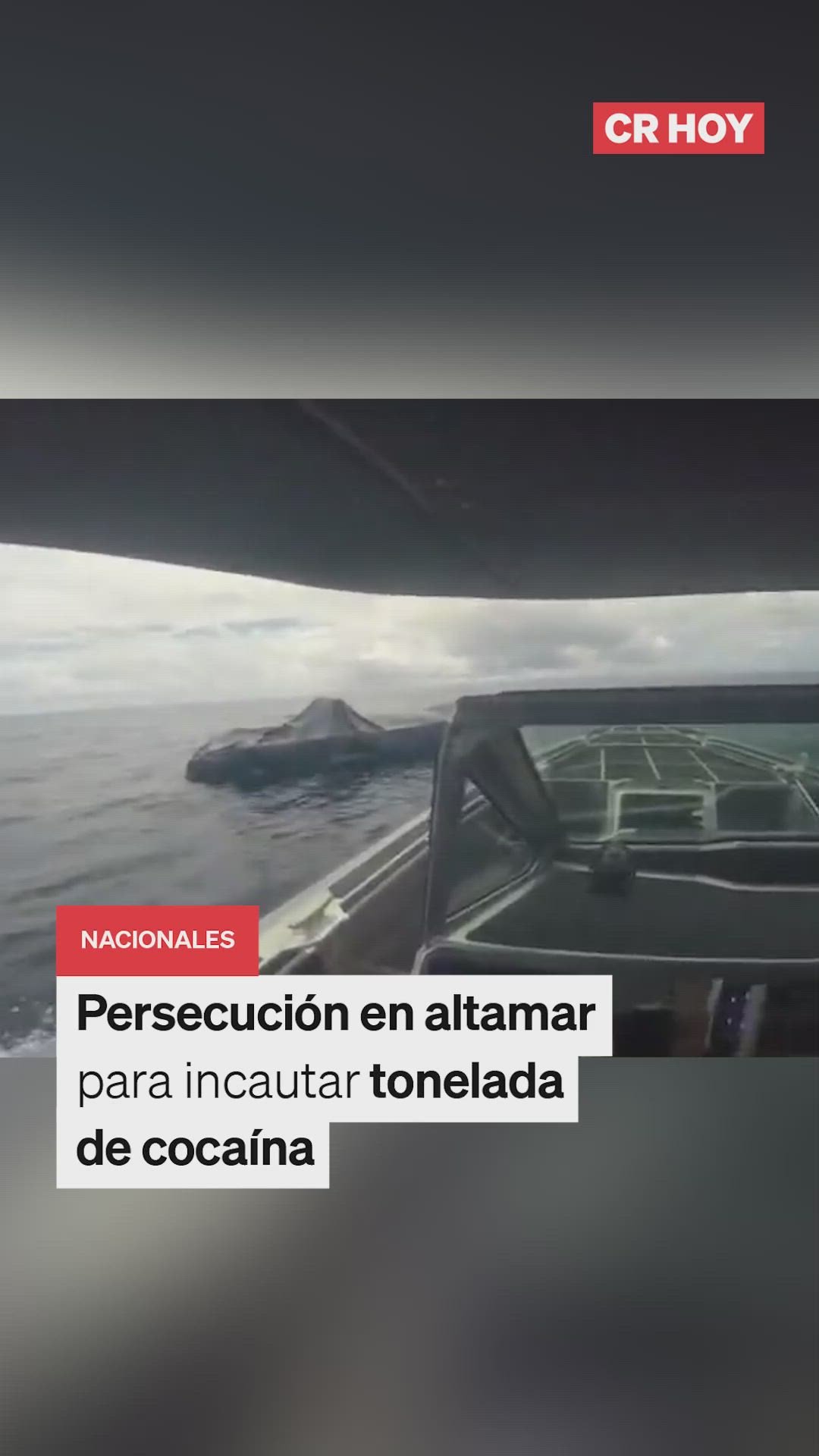 Persecución en altamar para incautar tonelada de cocaína