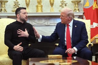 Donald Trump, presidente de Estados Unidos y el presidente ucraniano, Volodimir Zelenski