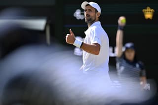 Novak Djokovic en Wimbledon. (Photo by Kirill KUDRYAVTSEV / AFP) / RESTRICTED TO EDITORIAL USE