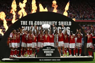 Arsenal gana la Community Shield. (Photo by Glyn KIRK / AFP)