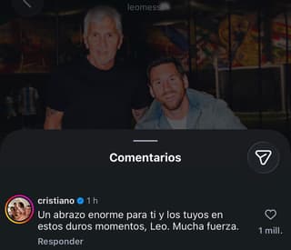 Mensaje de Cristiano a Messi