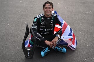 George Russell ganó el GP de Azerbaiyán. (Photo by Igor IVANKO / AFP)