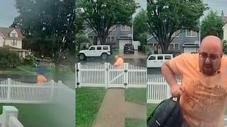 (Video) Hombre sobrevive al impacto de un rayo mientras caminaba