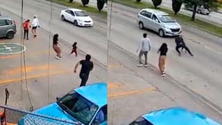 (Video) Hombre corre y salva a una niña de atropello en México