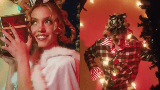 Sydney Sweeney mezcla sensualidad y clásicos navideños en nueva campaña de lencería