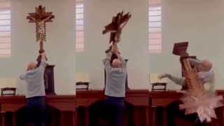 Las imágenes resurgieron en redes sociales tras la muerte de un religioso en Ecuador, golpeado por un crucifijo durante una misa