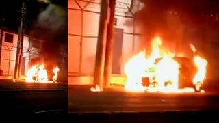 (Video) Carro se incendia en transitada ruta de La Uruca
