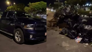 (Video) Sorprenden a chofer tirando bolsas de basura a orilla de Circunvalación