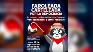 Colegiala denuncia violencia política y ataques por apoyar faroleada democrática