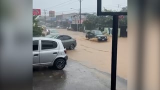 (Video) Inundaciones afectan calles y CTP de Aguas Zarcas