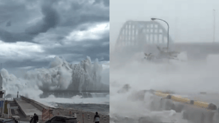 (Video) Supertifón Champi azota Taiwán con olas de hasta 10 metros