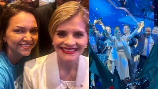Pareja del “mayor lavador del narco” se fotografió con Laura Fernández tras su triunfo