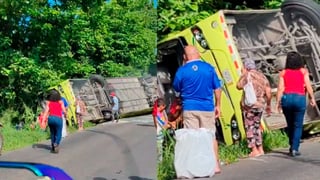 Vuelco de bus deja varios pasajeros prensados en Sarapiquí