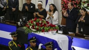 El presidente Daniel Ortega participó en el homenaje a René Núñez Téllez en la Asamblea Nacional de Nicaragua. Foto tomada de bbc.com.