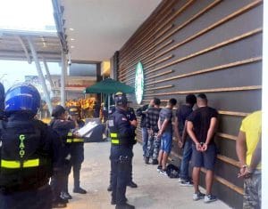 Gato Cole detenido hoy en Plaza Lincoln. CRH