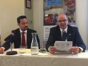 John Fonseca, viceministro de de Comercio Exterior y Jorge Sequeira, directo de Cinde. (CRH)