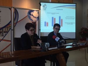 Yolanda Fernández, presidenta de la Cámara de Comercio y Jason Chaves, asesor de la organización. CRH