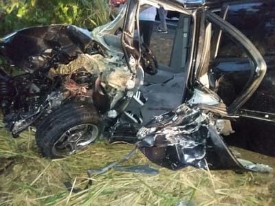 Aparatoso accidente en Batán dejó grave a un hombre de 33 años (Cortesía).