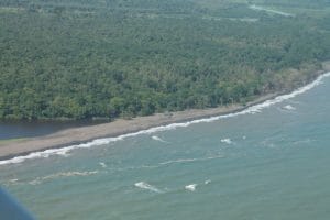 Esta es parte de la evidencia de que el ejercito de Nicaragua invadió Isla Calero. Foto de archivo proporcionada por la Cancillería de Costa Rica.
