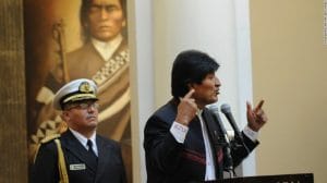 El presidente Evo Morales busca reelegirse por un cuarto mandato en Bolivia. Foto tomada de @CNNEE.