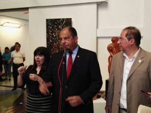 El Presidente de la República, Luis Guillermo Solís, y el ministro de Comunicación, Mauricio Herrera. CRH.