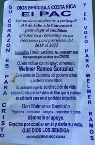 Este es el anuncio que invita a votar por Welmer Ramos.