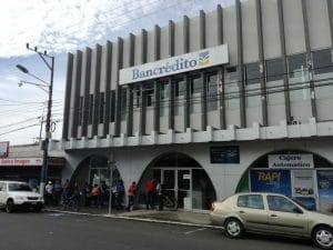 Sucursal de Bancrédito en Cartago. (Foto: CRH)