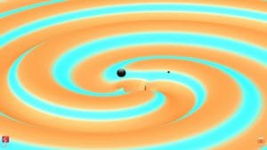 Simulaciones numéricas S. Ossokine y A. Buonanno, Max Planck del Institute for Gravitational Physics, and the Simulating eXtreme Spacetime (SXS) project. Scientific Visualización: T. Dietrich y R. Haas, Max Planck Institute for Gravitational Physics.
