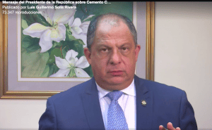 Presidente Luis Guillermo confirmó la reunión que sostuvo con el empresario del cemento chino Juan Carlos Bolaños. Lo hizo un día después de que CRHoy.com solicitara información de las visitas del empresario a Casa Presidencial. Foto Facebook de presidencia.