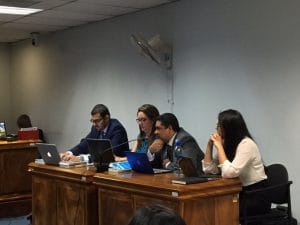 Representantes del Ministerio Público, durante el juicio contra Sterling. Archivo CRH