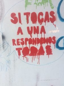 Grafiti contra el acoso sexual, Universidad de Costa Rica.
