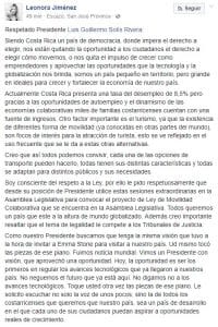 Esta es parte de la respuesta de la modelo al Presidente.