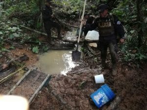 Operativo en Crucitas, realizado el 16 de setiembre. Cortesía MSP.