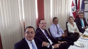 Justo Pastor López,, letrado de la Sala Tercera, el magistrado Celso Gamboa, el fiscal general Jorge Chavarría, Berenice Smith, Fiscal Anticorrupción y Juan Carlos Cubillo, Subjefe de la Fiscalía General. Foto tomada de la cuenta de Google+ de Justo Pastor López.