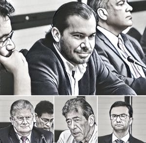 Juan Carlos Bolaños, Leonardo Acuña, Mario Barrenechea y Andrés Víquez parte de los imputados en el caso. CRH