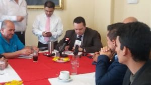 Los sindicatos se reunieron con el Presidente del Congreso, Gonzalo Ramírez.
