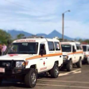 Ambulancia de la Cruz Roja de Ciudad Quesada. Tomada de Facebook