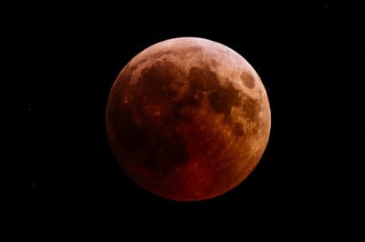 Luna roja. AFP