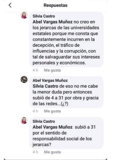 Comentario realizado por rectora de la Ulacit.