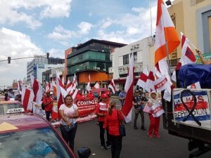 (Manifestación en el centro de San José).