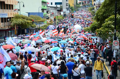 Sindicatos tomaron el centro de San José (CRH).