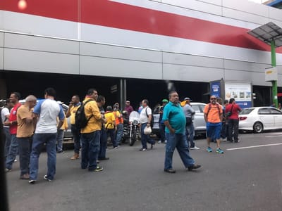 Manifestación de este viernes.