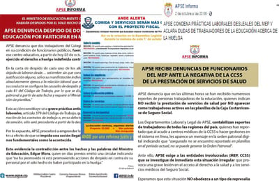 Sindicatos suelen compartir con frecuencia mensajes a sus afiliados por medio de redes sociales.