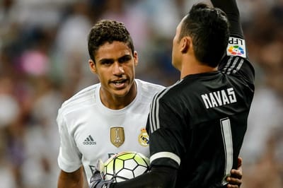 Raphael Varane y Navas en el Real Madrid.