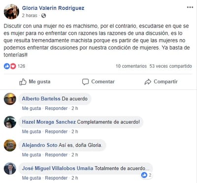 Gloria Valerín reaccionó por lo sucedido en Plenario.