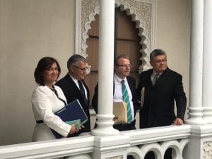 La semana los diputados recibieron en audiencia a Lina Ajoy, directora de Servicio Exterior y a Jorge Sáenz, director del Instituto Manuel María de Peralta