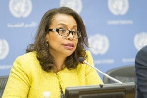 La embajadora costarricense ante los organismos de la ONU en Ginebra, Elayne Whyte.