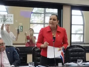 La diputada Ana Lucía Delgado, del PLN, hizo la advertencia este martes. (CRH).
