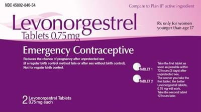 Levonorgestrel – Pastilla de emergencia. Con fines ilustrativos. (Foto, internet)